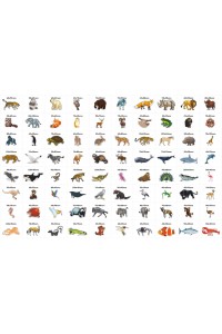 Комплект деревянных магнитов "Животный мир" Эко формат! 40415е2