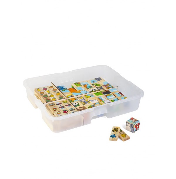 Игровой набор Домино, кубики с картинками / Игротека. 7721
