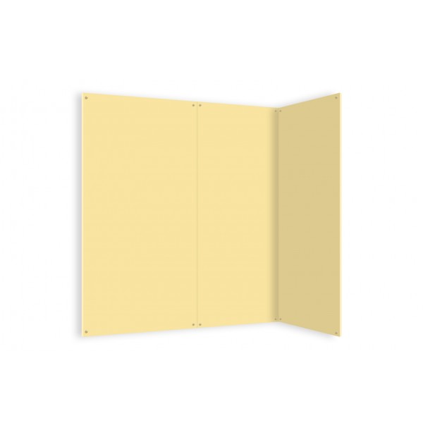 Настенная МДФ панель желтая 50х100 см