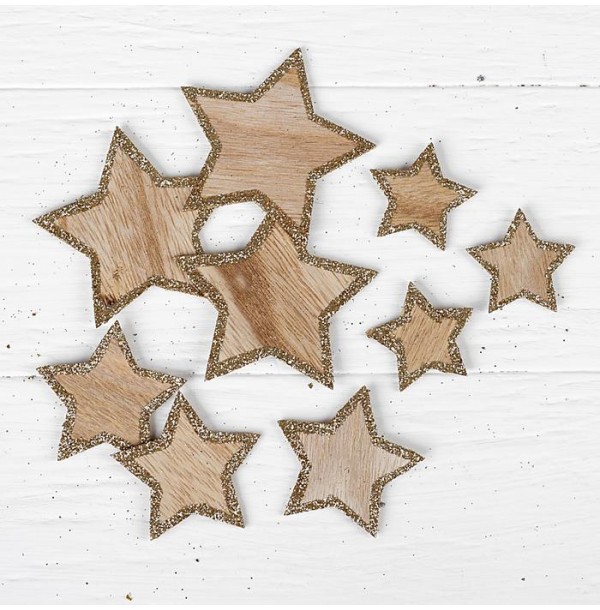 Декор "Звёзды", набор 9 шт., размер: 7 × 7; 5 × 5; 4 × 4 см