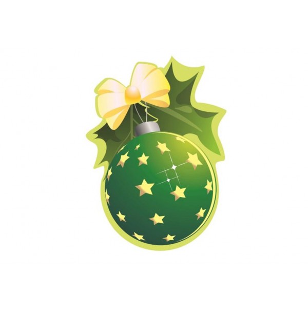 Декоративный элемент "Елочный шар" (зеленый)