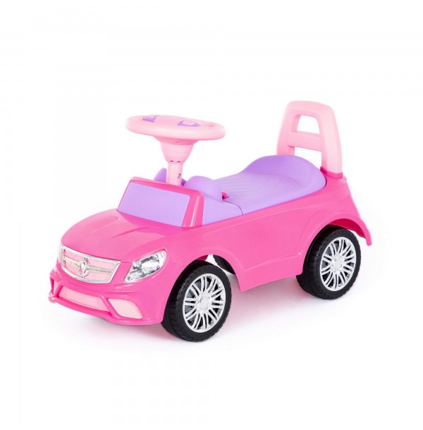 Каталка-автомобиль "SuperCar" №3 со звуковым сигналом (розовая). 84491